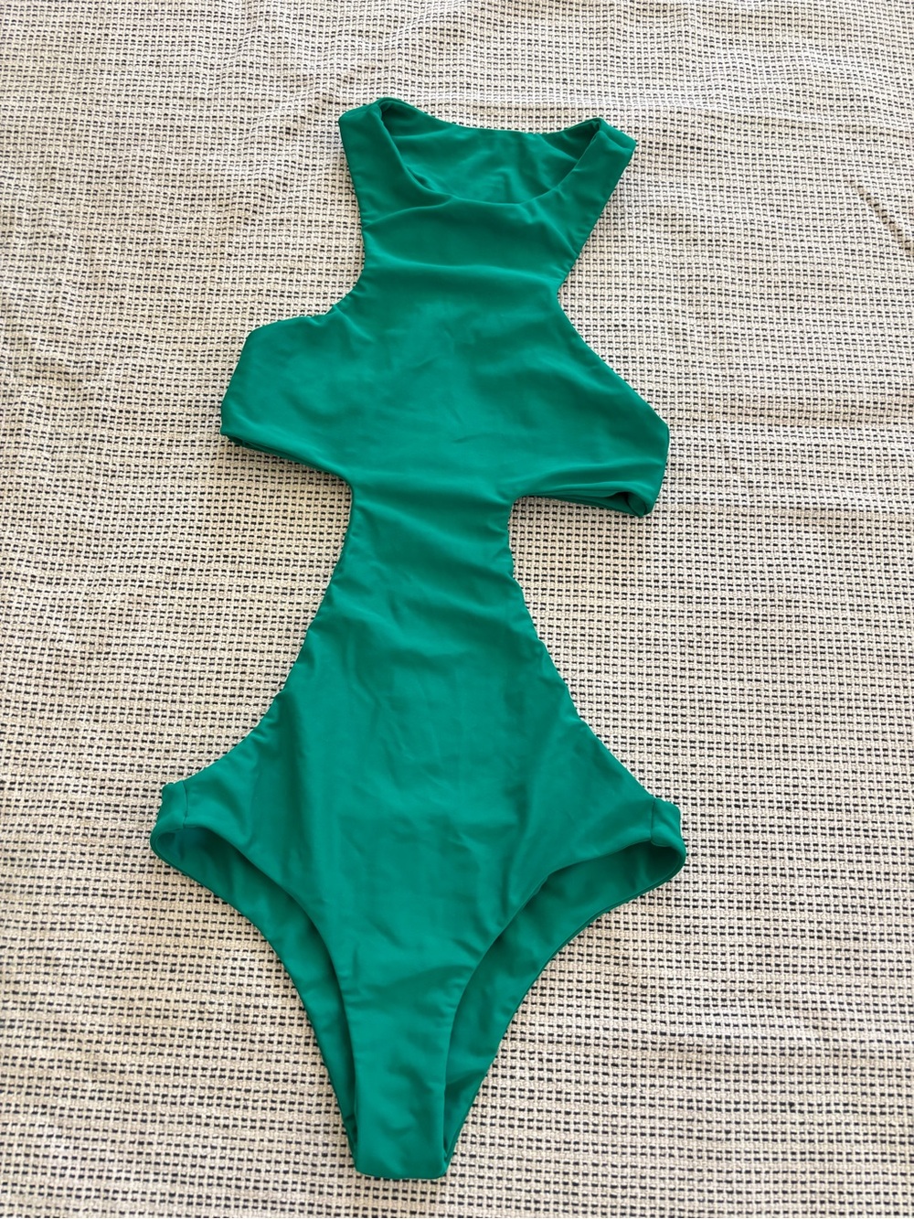 Mikoh Osaka Emerald Green One-Piece Cutout Swimsuit. Size Small